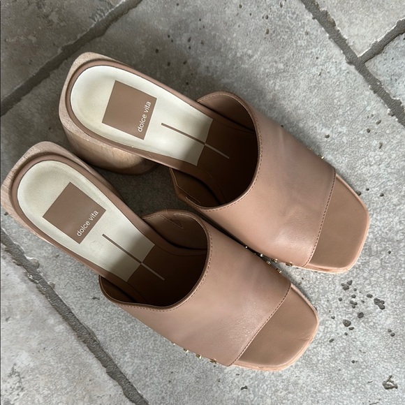 Dolce Vita Tan Mules Elegant Comfort GREAT DEAL LIKE NEW - Picture 5 of 11